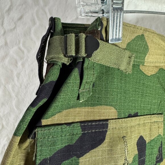 Vintage Camouflage Cotton Cargo Shorts Green Camo Ripstop Military Y2K like new - Picture 3 of 4